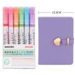 Curve Pen Fluorescent Mark Fine Wave Pen Linear Student Notes With Color Hand Copy Journal Pen - Image 7