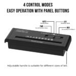 Small Paper Shredder For Home, 6 Sheet Strip Cut Paper Shredder Without Basket,Portable Shredder Extendable Arm Design With Overheat Protection For Home Office - Image 4