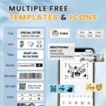 Bluetooth Ink-free Portable Thermal Label Printer - Image 4