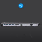 Type-C Hub  Dock 12 In 1 Usb-c HD Extended Hub - Image 5