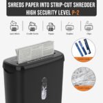 10 Strip Paper Shredder, P-2 Security Level, Equipped With A 3.17-gallon Paper Basket, CD And Credit Card Shredder, Durable And Fast Anti Paper Jam System, ETL Certified Home Office Shredder, FBA Ship - Image 2