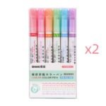 Curve Pen Fluorescent Mark Fine Wave Pen Linear Student Notes With Color Hand Copy Journal Pen - Image 8