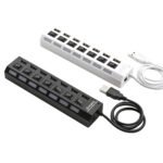 With Switch Hub Usb 7 Bit Splitter 7 Port Usb Hub One Drag Seven Hub Converter - Image 6