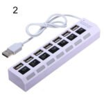 With Switch Hub Usb 7 Bit Splitter 7 Port Usb Hub One Drag Seven Hub Converter - Image 2
