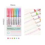 Curve Pen Fluorescent Mark Fine Wave Pen Linear Student Notes With Color Hand Copy Journal Pen - Image 3